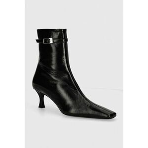 Proenza Schouler cizme de piele Trap femei, culoarea negru, cu toc cui, PS43081A imagine