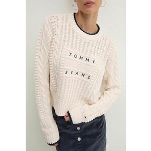 Tommy Jeans pulover femei, culoarea bej, light, DW0DW18522 imagine