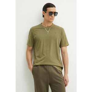 G-Star Raw tricou din bumbac barbati, culoarea verde, neted imagine