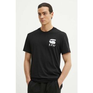 G-Star Raw tricou din bumbac barbati, culoarea negru, cu imprimeu, D25700-336 imagine