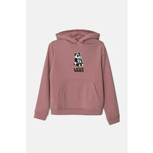 Vans bluza copii GR PANDA PO culoarea roz, cu glugă, cu imprimeu, VN000K96C3S1 imagine