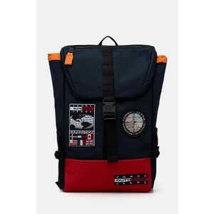 Tommy Jeans rucsac barbati, culoarea albastru marin, mic, cu imprimeu, AM0AM12398 imagine