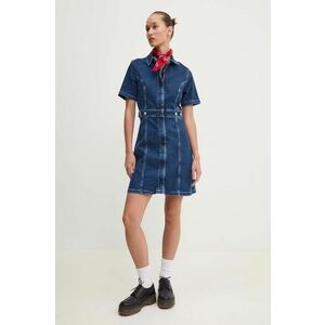 Tommy Jeans rochie jeans mini, evazati, DW0DW18593 imagine