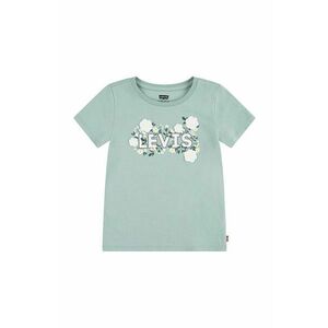 Levi's tricou de bumbac pentru copii WILDFLOWERS BATWING TEE culoarea turcoaz, 4EL036 imagine