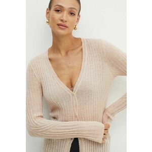 Boss Orange cardigan din lana culoarea roz, light, 50518298 imagine