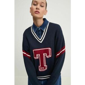 Tommy Jeans pulover femei, culoarea albastru marin, light, DW0DW18519 imagine