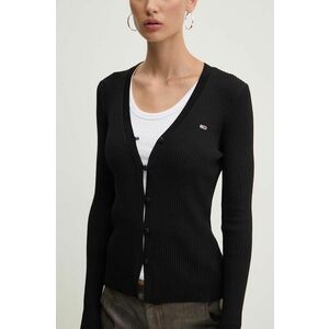 Tommy Jeans cardigan femei, culoarea negru, light, DW0DW18517 imagine