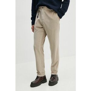 Paul&Shark pantaloni de catifea cord culoarea bej, drept, 14314020 imagine