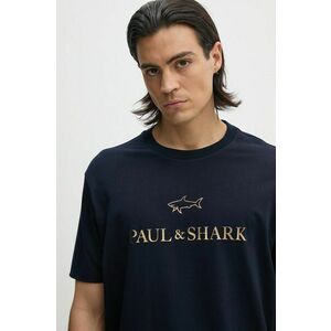 Paul&Shark tricou din bumbac barbati, culoarea albastru marin, cu imprimeu, 14311602 imagine