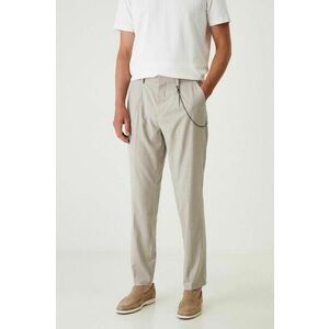 Medicine pantaloni barbati, culoarea bej, cu fason chinos imagine