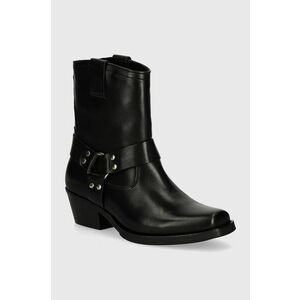 Steve Madden cizme de piele Quintana femei, culoarea negru, cu toc drept, izolare usoara, SM11003295 imagine