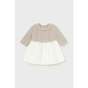 Mayoral Newborn rochie bebe culoarea bej, mini, evazati, 2883 imagine