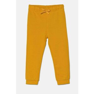 United Colors of Benetton pantaloni de trening din bumbac pentru copii culoarea galben, melanj imagine