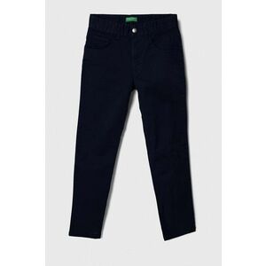 United Colors of Benetton pantaloni copii culoarea albastru marin, neted imagine