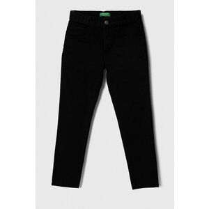 United Colors of Benetton pantaloni copii culoarea negru, neted imagine