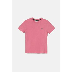 Lacoste tricou de bumbac pentru copii culoarea roz imagine