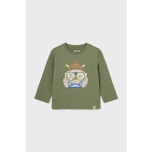 Mayoral longsleeve din bumbac pentru bebeluși culoarea verde, cu imprimeu, 2036 imagine