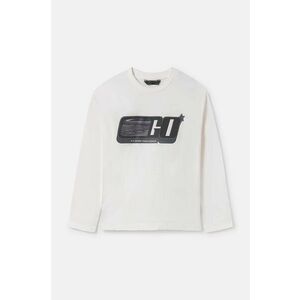 Mayoral longsleeve din bumbac pentru copii culoarea bej, cu imprimeu, 7088 imagine