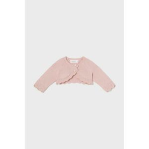 Mayoral Newborn cardigan din bumbac pentru bebeluși culoarea roz, light, 307 imagine