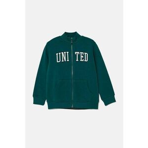 United Colors of Benetton hanorac de bumbac pentru copii culoarea verde, modelator, 3J70G5033 imagine