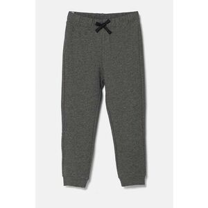 United Colors of Benetton pantaloni de trening din bumbac pentru copii culoarea gri, neted imagine