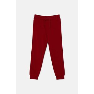 United Colors of Benetton pantaloni de trening din bumbac pentru copii culoarea rosu, neted, 3J68CF01P imagine