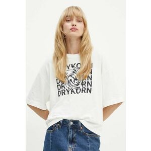 Drykorn tricou din bumbac femei, culoarea bej, 520005 89988 imagine