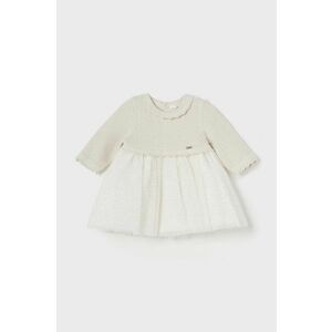 Mayoral Newborn rochie bebe culoarea bej, mini, evazati, 2806 imagine