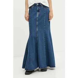 Levi's fusta jeans culoarea albastru marin, maxi, evazati, A8726 imagine