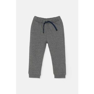 United Colors of Benetton pantaloni de trening din bumbac pentru copii culoarea gri, melanj, 3J70GF010 imagine