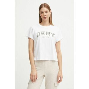 Dkny tricou din bumbac femei, culoarea alb, DP4T9991 imagine