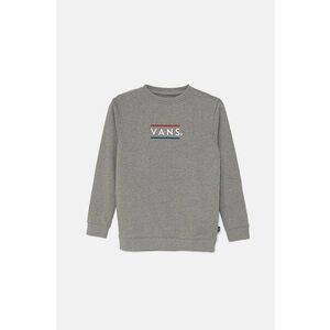 Vans bluza copii BY Half Box Crew culoarea gri, cu imprimeu, VN000JBP02F1 imagine