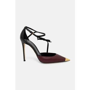 Elisabetta Franchi stilettos de piele culoarea bordo, SA87L47E2 imagine