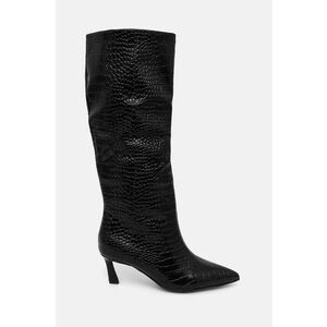 Steve Madden ghete de piele Lavan femei, culoarea negru, cu toc cui, SM11003290 imagine