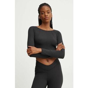 adidas Performance longsleeve de yoga Yoga culoarea negru, IS6714 imagine