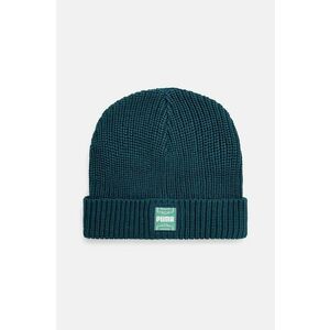 Puma caciula din bumbac Classics Graphic Short Beanie culoarea verde, bumbac, 025680 imagine