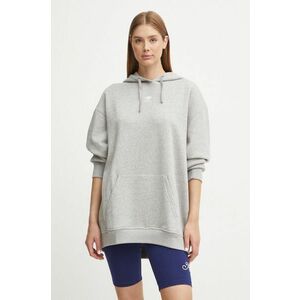 adidas Originals bluza femei, culoarea gri, cu glugă, melanj, IY7345 imagine