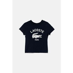 Lacoste tricou de bumbac pentru copii culoarea albastru marin, cu imprimeu, TJ3003 imagine