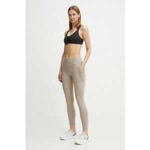 Dkny colanti femei, culoarea bej, neted, DP4P3489 imagine