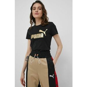 Puma tricou din bumbac 848303 culoarea negru imagine