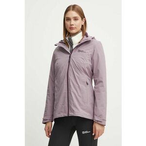 Jack Wolfskin jacheta de exterior Moonrise 3in1 culoarea violet imagine