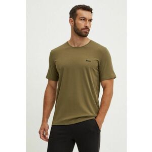 BOSS tricou lounge culoarea verde, melanj imagine