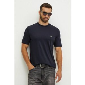 BOSS tricou din bumbac barbati, culoarea albastru marin, neted, 50520298 imagine