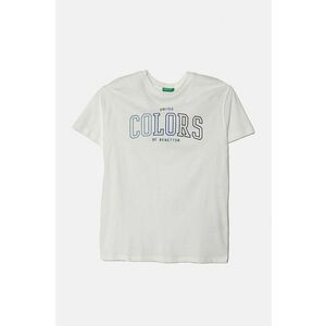 United Colors of Benetton tricou de bumbac pentru copii culoarea alb, cu imprimeu, 3I1XC10JL imagine