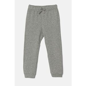 United Colors of Benetton pantaloni de trening din bumbac pentru copii culoarea gri, neted, 3J68GF027 imagine