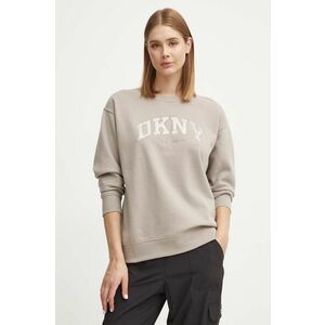 Dkny bluza femei, culoarea maro, cu imprimeu, DP4T9809 imagine