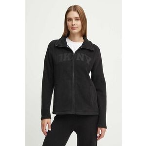 Dkny hanorac fleece culoarea negru, neted, DP4J9479 imagine