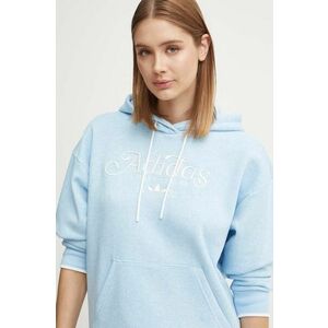 adidas Originals bluza femei, cu glugă, melanj, IX3535 imagine