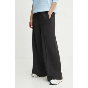 adidas Originals pantaloni de trening din bumbac Essentials Pintuck Wide Leg culoarea negru, neted, IW5739 imagine