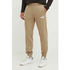 Puma pantaloni de trening culoarea bej, neted imagine